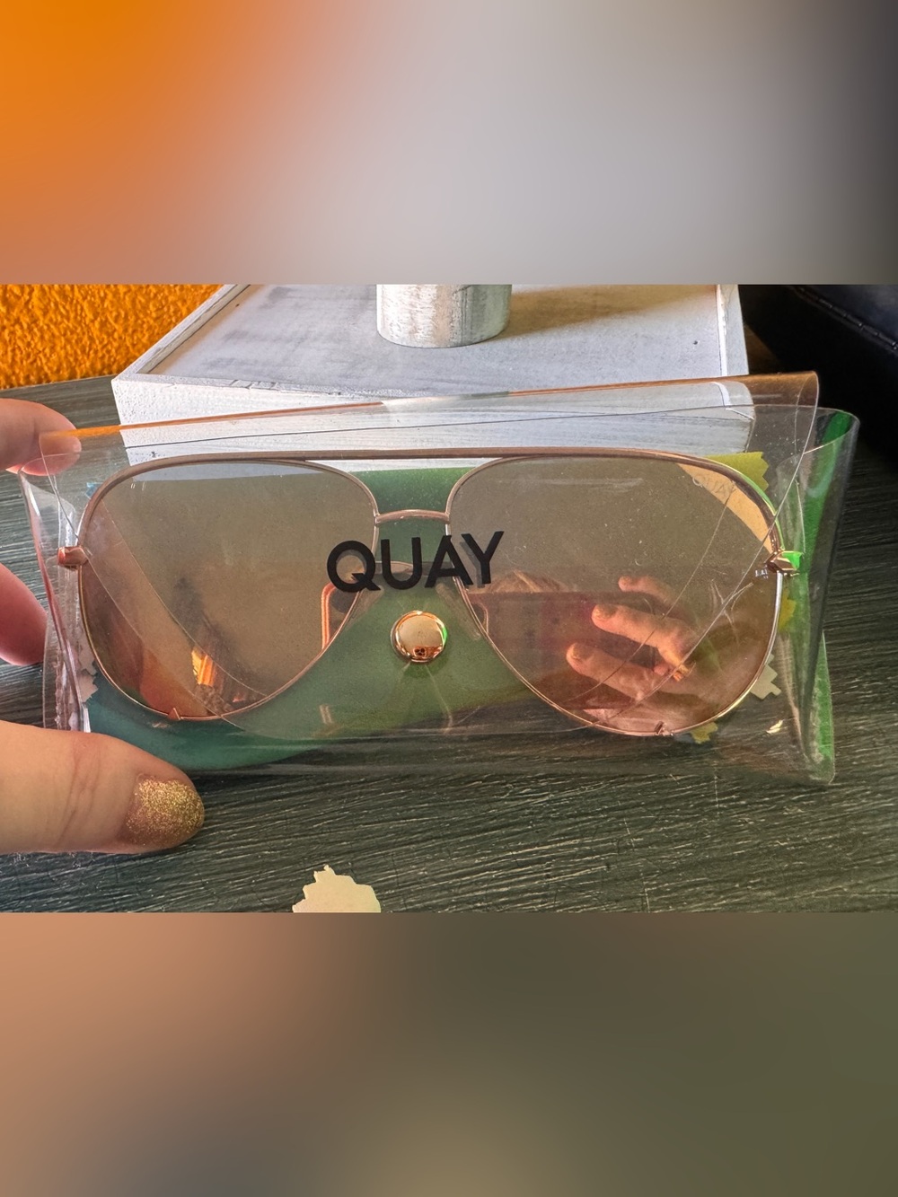 oversized Quay High Key aviator sunglasses